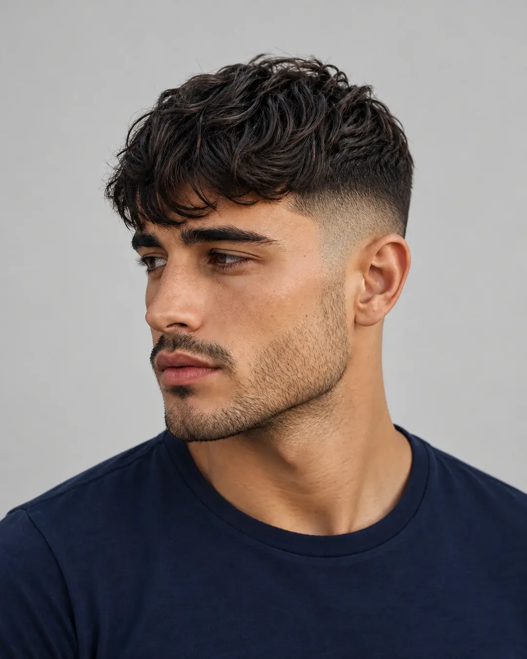 Corte masculino con fade y textura en Eva Pavón