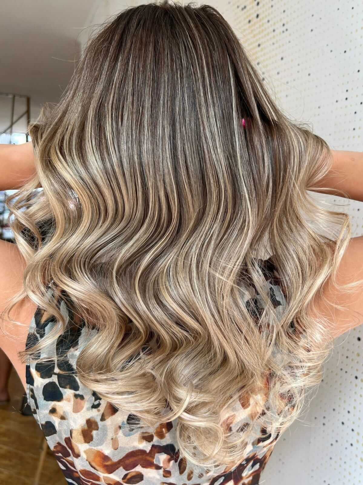Mechas tricotadas con papel de aluminio